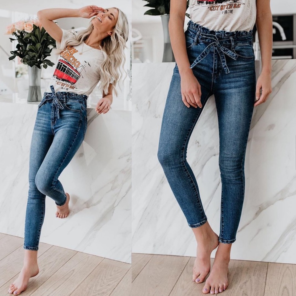 Vici Good Lookin’ Paperbag Skinny Jeans
